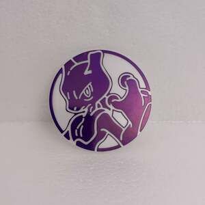 Pokémon Mewtwo Holo Jumbo Coin Purple and White